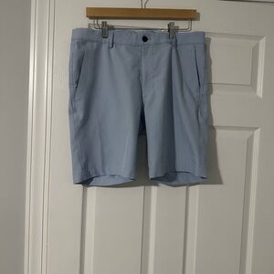 Sky Blue Men's Flat Front Shorts